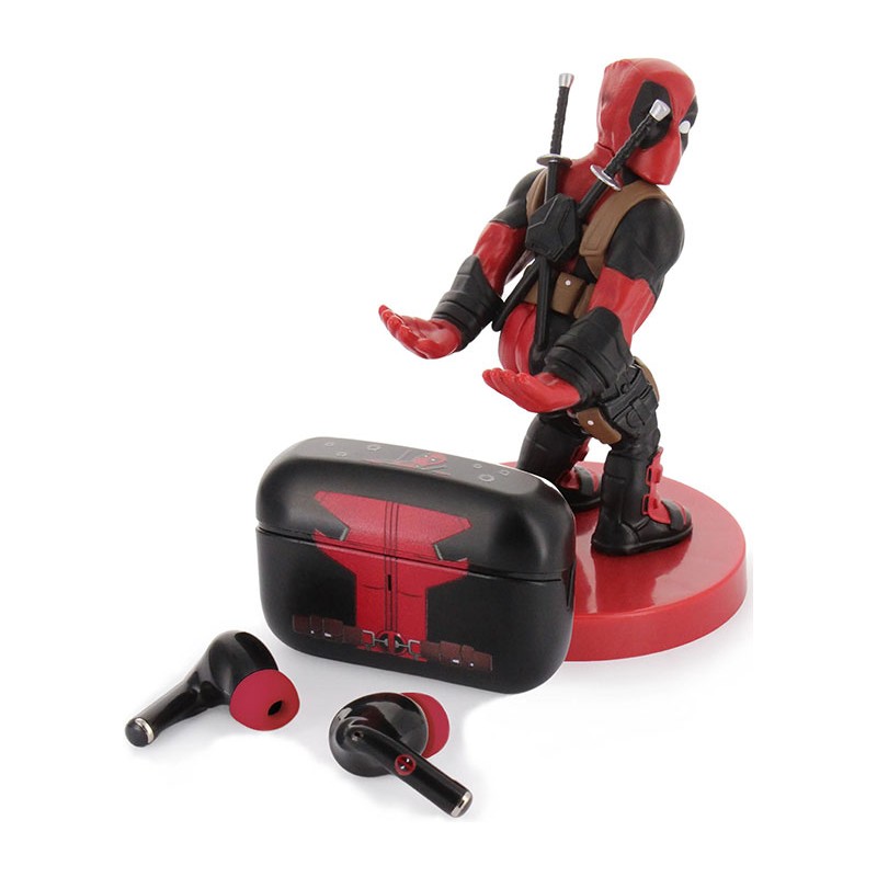 EXQUISITE GAMING MARVEL DEADPOOL EAR BUDS AND CABLE GUY FIGURE BUNDLE