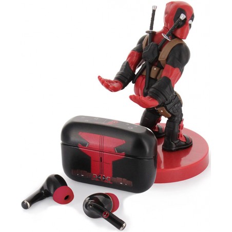 MARVEL DEADPOOL EAR BUDS E CABLE GUY FIGURE BUNDLE