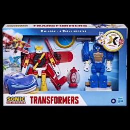 SONIC X TRANSFORMERS WINGTAIL & BLUE BOOSTER ACTION FIGURE HASBRO