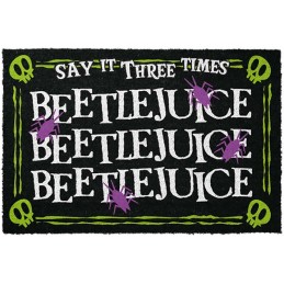 BEETLEJUICE SAY IT THREE TIMES DOORMAT ZERBINO TAPPETINO GRUPO ERIK