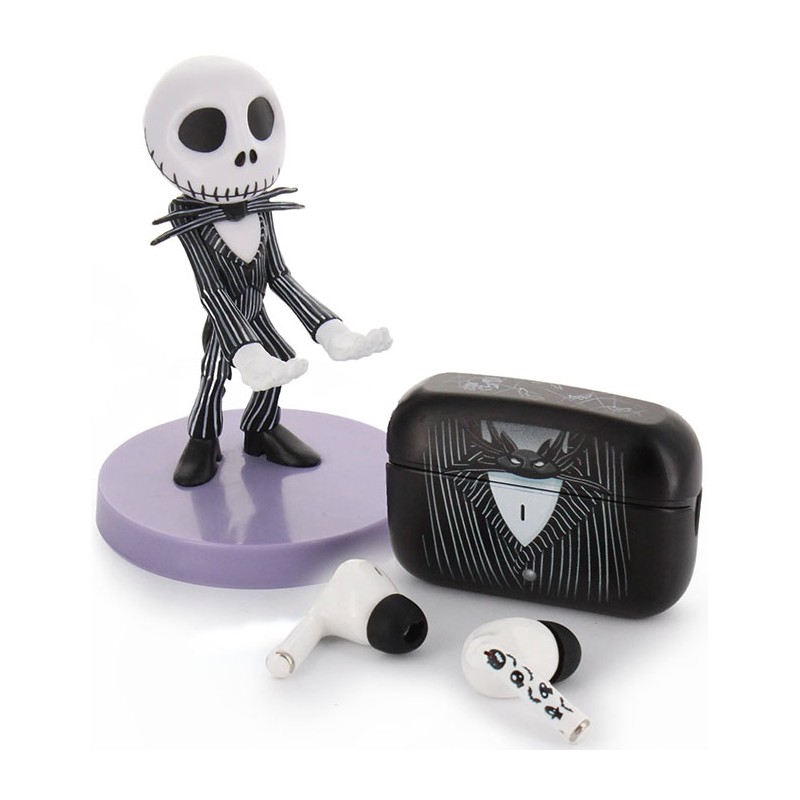 EXQUISITE GAMING NIGHTMARE BEFORE CHRISTMAS JACK SKELLINGTON EAR BUDS AND CABLE GUY FIGURE BUNDLE