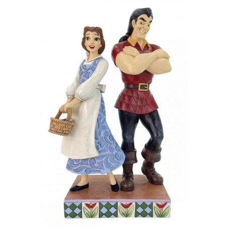 BEAUTY AND THE BEAST BELLE AND GASTON DISNEY TRADITIONS STATUE FIGURE