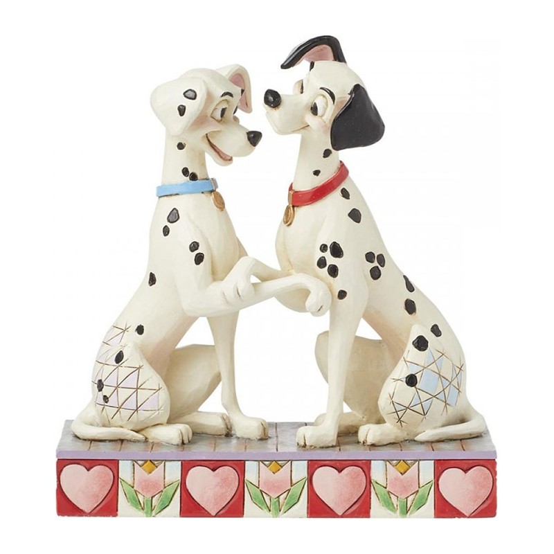 LA CARICA DEI 101 PONGO E PEGGY DISNEY TRADITIONS STATUA FIGURE ENESCO