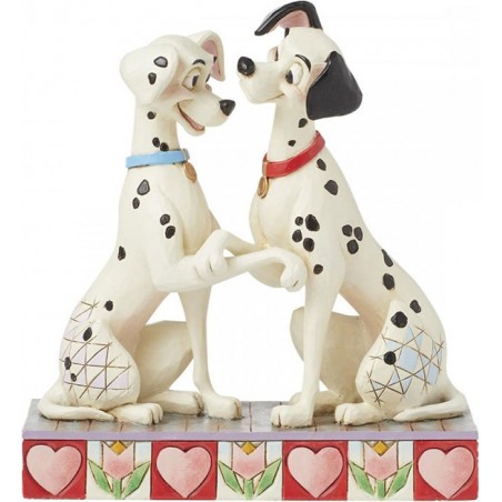 LA CARICA DEI 101 PONGO E PEGGY DISNEY TRADITIONS STATUA FIGURE