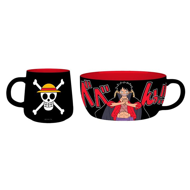 ABYSTYLE ONE PIECE MONKEY D. LUFFY BREAKFAST SET MUG AND BOWL