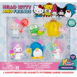 HELLO KITTY AND FRIENDS DREAMLAND SERIES 2 6X MINI FIGURE GIOCHI PREZIOSI