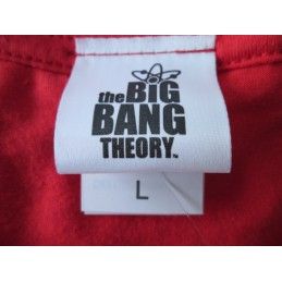 MAGLIA T SHIRT BIG BANG THEORY BAZINGA ROSSA