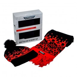 AAA MERCHANDISE WARHAMMER 40K CHAOS KNITTED HAT AND SCARF SET