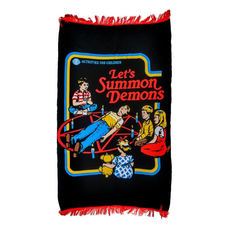 STEVEN RHODES KNITTED BLANKET LET'S SUMMON DEMONS COPERTA 160X102CM AAA MERCHANDISE