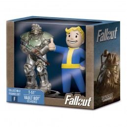 SYNDICATE COLLECTIBLES FALLOUT T-51 POWER ARMOR AND VAULT BOY COLLECTIBLE FIGURE SET F