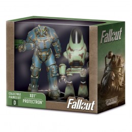 SYNDICATE COLLECTIBLES FALLOUT X-01 POWER ARMOR AND PROTECTOR COLLECTIBLE FIGURE SET D