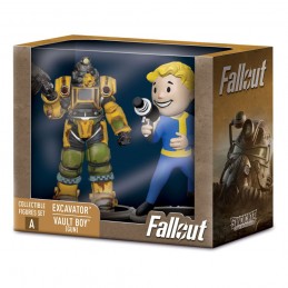 SYNDICATE COLLECTIBLES FALLOUT EXCAVATOR AND VAULT BOY GUN COLLECTIBLE FIGURE SET A