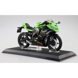 KAWASAKI NINJA ZX-25R LIME GREEN X EBONY DIECAST BIKE SERIES 1/12 MODEL AOSHIMA