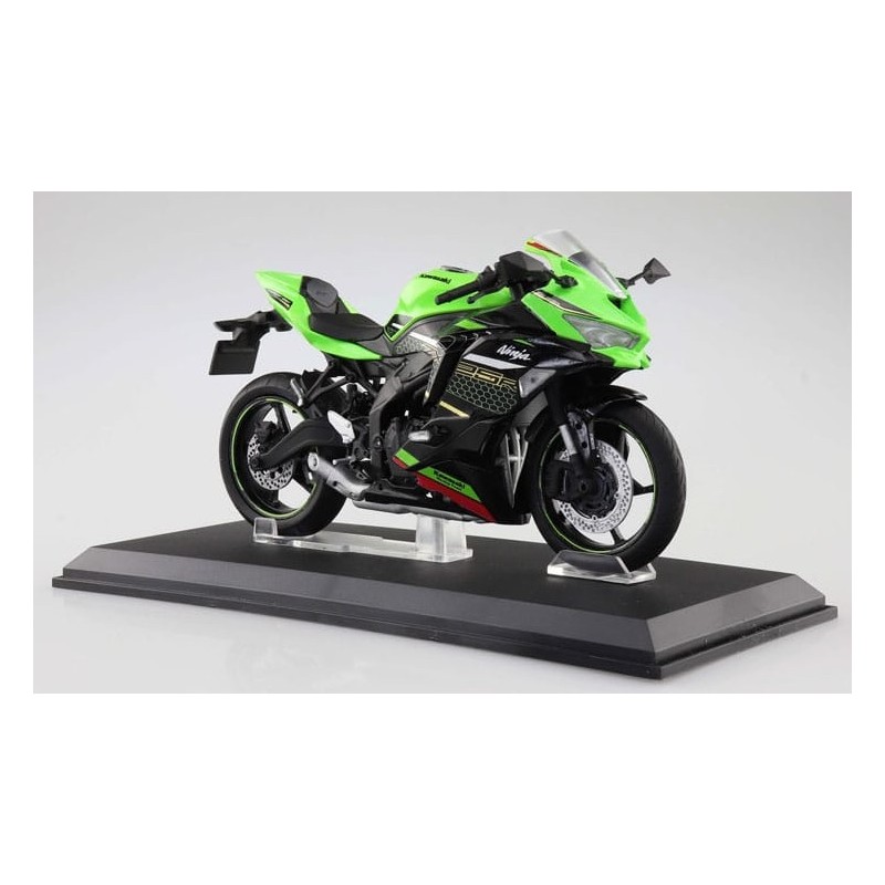 KAWASAKI NINJA ZX-25R LIME GREEN X EBONY DIECAST BIKE SERIES 1/12 MODEL AOSHIMA