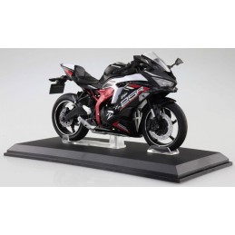 KAWASAKI NINJA ZX-25R SPARK BLACK X STARDUST WHITE DIECAST BIKE SERIES 1/12 MODEL AOSHIMA