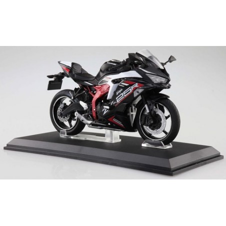 KAWASAKI NINJA ZX-25R SPARK BLACK X STARDUST WHITE DIECAST BIKE SERIES 1/12 MODEL