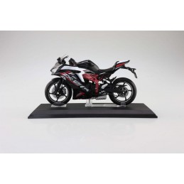 KAWASAKI NINJA ZX-25R SPARK BLACK X STARDUST WHITE DIECAST BIKE SERIES 1/12 MODEL AOSHIMA