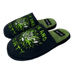 GROOVY UK  RICK AND MORTY SPLAT MULE SLIPPERS SIZE EU 42-44