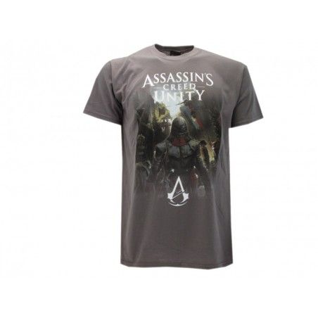 MAGLIA T SHIRT ASSASSIN'S CREED UNITY SPALLE GRIGIA
