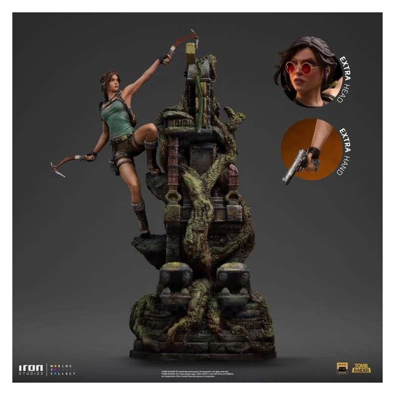 TOMB RAIDER LARA CROFT ART SCALE 1/10 DELUXE STATUA FIGURE IRON STUDIOS