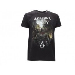 MAGLIA T SHIRT ASSASSIN'S CREED UNITY SPALLE NERA