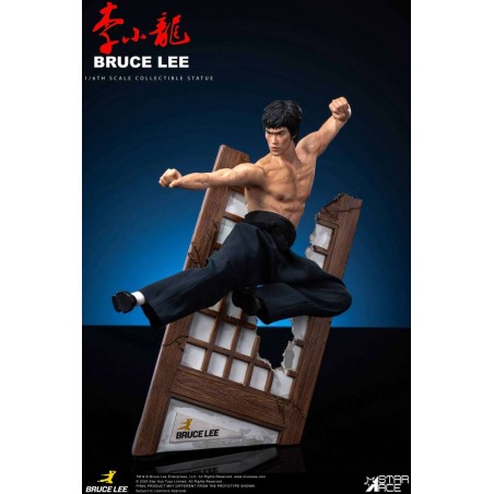 BRUCE LEE FLYING KICK STATUA RESINA FIGURE