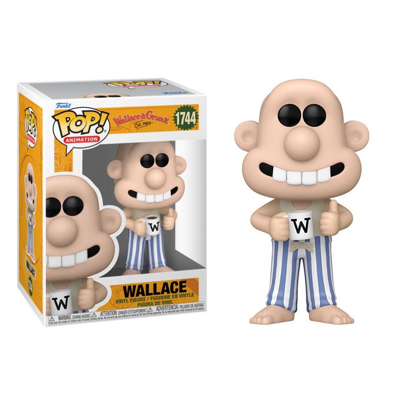 FUNKO FUNKO POP! WALLACE AND GROMIT 1744 PAJAMAS WALLACE BOBBLE HEAD FIGURE