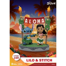 D-STAGE LILO AND STITCH DS-169 ALOHA STATUA FIGURE DIORAMA BEAST KINGDOM