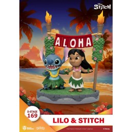 D-STAGE LILO AND STITCH DS-169 ALOHA STATUA FIGURE DIORAMA BEAST KINGDOM