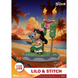 D-STAGE LILO AND STITCH DS-169 ALOHA STATUA FIGURE DIORAMA BEAST KINGDOM