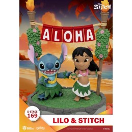 D-STAGE LILO AND STITCH DS-169 ALOHA STATUA FIGURE DIORAMA BEAST KINGDOM