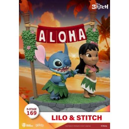 D-STAGE LILO AND STITCH DS-169 ALOHA STATUA FIGURE DIORAMA BEAST KINGDOM