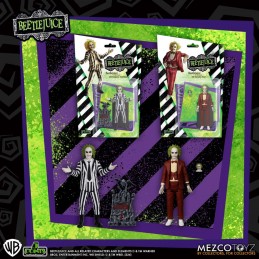 MEZCO TOYS BEETLEJUICE 5 POINTS SET 2X ACTION FIGURES