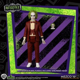 MEZCO TOYS BEETLEJUICE 5 POINTS SET 2X ACTION FIGURES