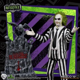 MEZCO TOYS BEETLEJUICE 5 POINTS SET 2X ACTION FIGURES