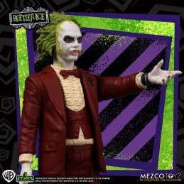 MEZCO TOYS BEETLEJUICE 5 POINTS SET 2X ACTION FIGURES