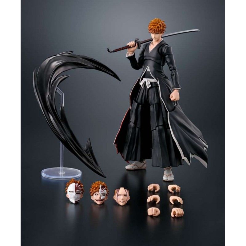 BANDAI BLEACH ICHIGO KUROSAKI GETSUGA TENSHO S.H. FIGUARTS PVC ACTION FIGURE