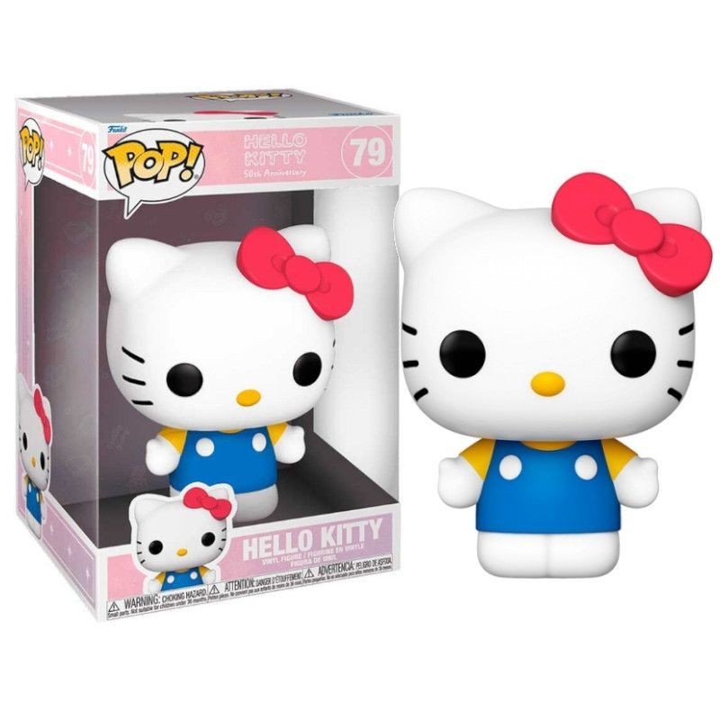 FUNKO FUNKO POP! HELLO KITTY 50TH ANNIVERSARY JUMBO SIZED 25CM BOBBLE HEAD KNOCKER FIGURE