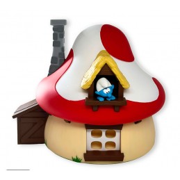 PLASTOY SMURFS MUSHROOM HOUSE PIGGY BANK FIGURE