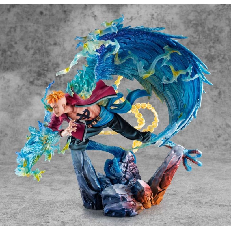 MEGAHOUSE ONE PIECE P.O.P. MAS MAXIMUM MARCO THE PHOENIX LEADER PVC STATUE