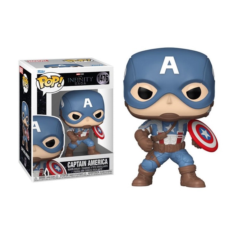 FUNKO POP! MARVEL THE INFINITY SAGA CAPTAIN AMERICA BOBBLE HEAD FIGURE FUNKO