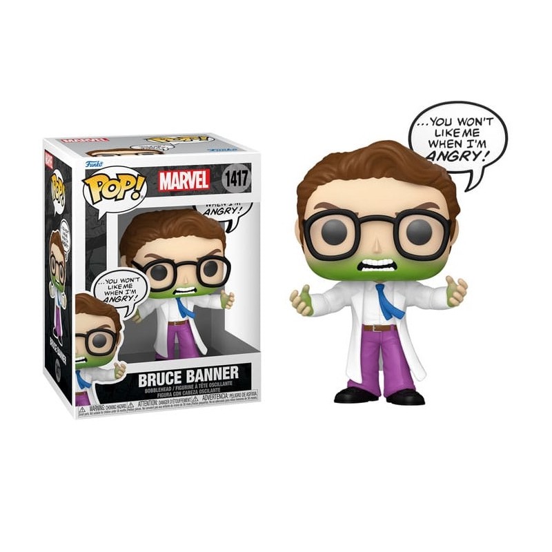 FUNKO POP! MARVEL HULK BRUCE BANNER BOBBLE HEAD FIGURE FUNKO