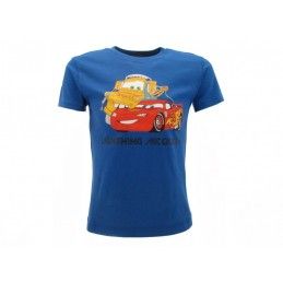 MAGLIA T SHIRT CARS MCQUEEN CRICCHETTO BLU