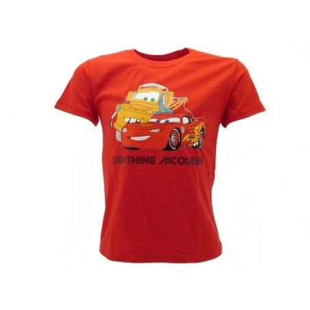 MAGLIA T SHIRT CARS MCQUEEN CRICCHETTO ROSSA