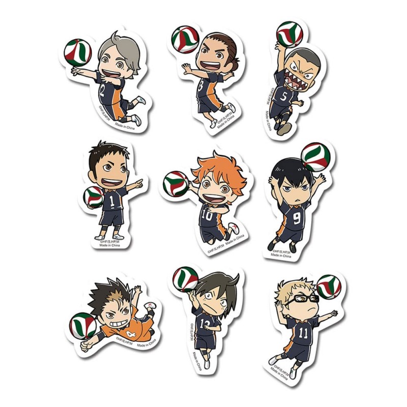 GEE HAIKYU!! KARASUNO SD DIE-CUT STICKER SET