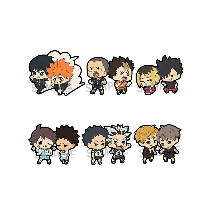 HAIKYU!! RUBBER CHARMS SET 6X PORTACHIAVI IN GOMMA MEGAHOUSE