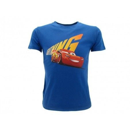 MAGLIA T SHIRT CARS MCQUEEN BLU