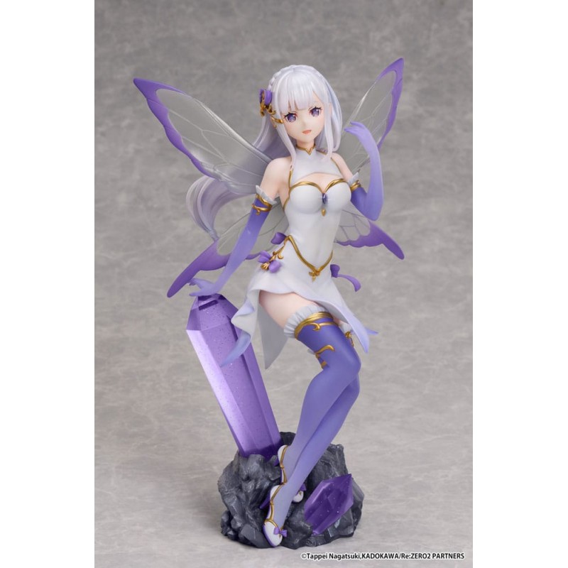 ELCOCO RE:ZERO EMILIA JEWELL PRINCESS 1/7 PVC STATUE FIGURE