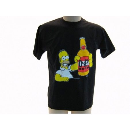 MAGLIA T SHIRT THE SIMPSONS DUFF BEER HOMER NERA