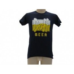MAGLIA T SHIRT THE SIMPSONS DUFF BEER BOLLE BLU NAVY